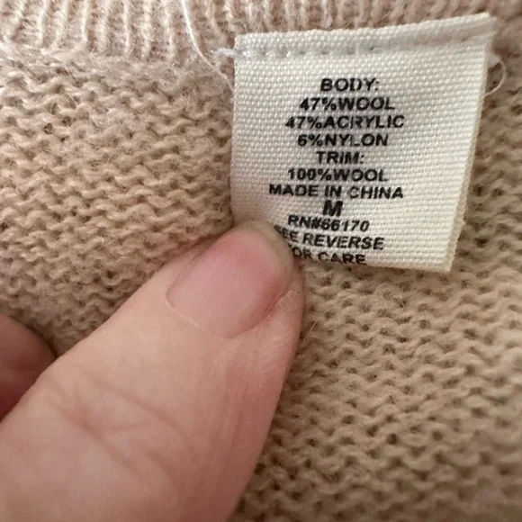 Moth Beige Cardigan with Floral Lace - Picture 3 of 6